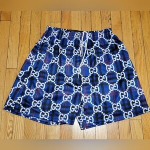 Blessed Blue Patterned Shorts - Size XXL